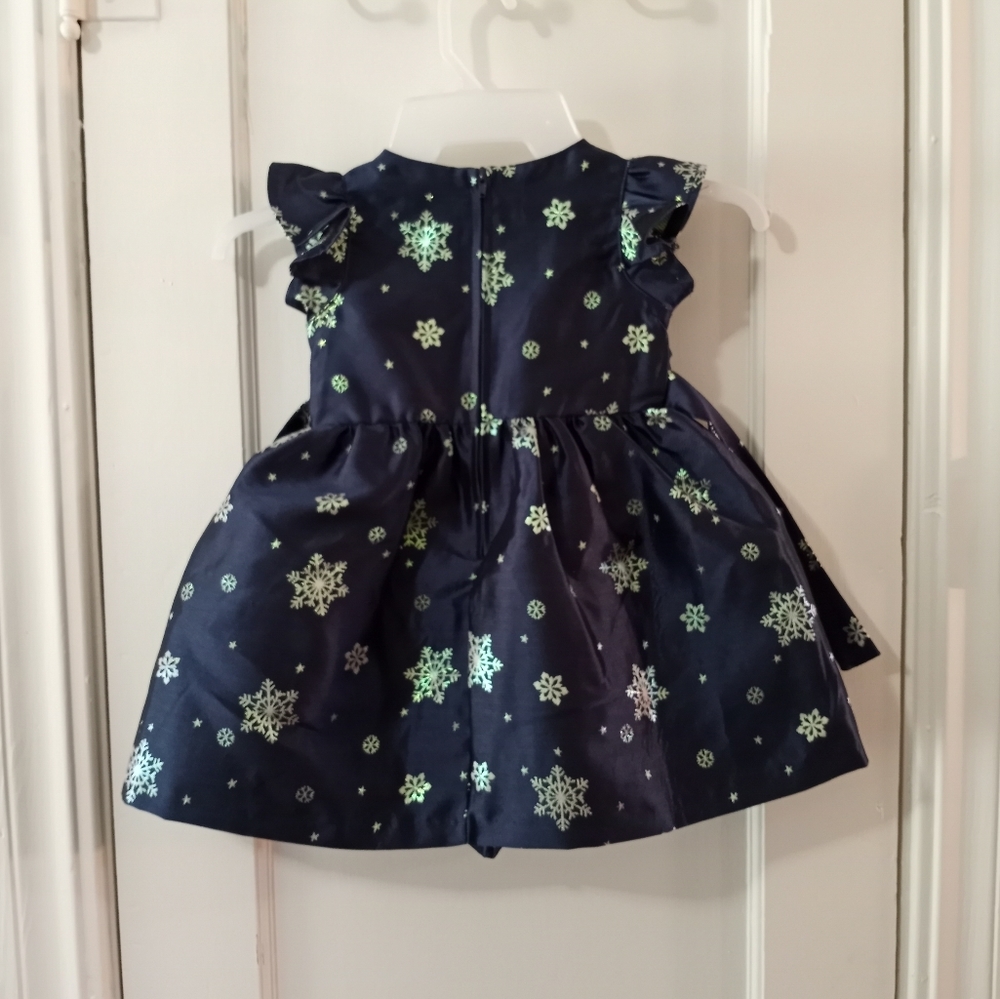 Bonnie Jean Snowflake Christmas Dress Toddler Girls Size 2T - Picture 2 of 14